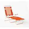 Segura-175 - chaise longue de plage pliable multipositions longueur : 145/185cm hauteur : 100cm couleur orange - lot de 2 Lido b