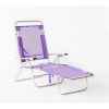 Segura-175 - chaise longue de plage pliable multipositions longueur : 145/185cm hauteur : 100cm couleur pourpre - lot de 16 Lido