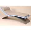 Chaise longue design Vagance bleue claire, grise matelas gris  Art Mely - AM05