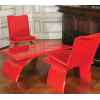 Table basse design rouge Art Mely - AM14