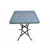 Table de pub bleue vintage Antic Line -SEB13538