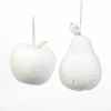 Lot de 2 pomme/poire décoration noël 19cm -M 17602