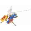 Collection les dragons cheval jaune et bleu, lion rouge figurine sans chevalet Figurine Plastoy 62026