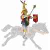 Collection les dragons chevalier cimier cerf, noir et or ( cavalier ou piéton) figurine sans chevalet Figurine Plastoy 62037