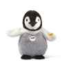 Bébé pingouin flaps, noir/blanc/gris STEIFF -57090