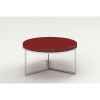 Table basse ronde laquÉe & inox rouge Marais International -SAT80LR