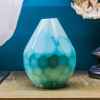 Vase bleu laiteux à facettes gm Objet de Curiosité -VA042
