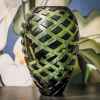 Vase jungle vert et noir Objet de Curiosité -VA046