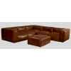 Canapé tribeca en cuir couleur whisky avec angle modulable et repose-pied arteinmotion -div-tri0171