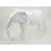 Statue safari éléphant blanc 74cm Edelweiss -D1040