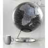 Globe 30 cm incline noir cartographie politique argent cartotheque egg -CAEGL30NOI