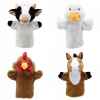 lot 4 marionnettes à mains les animaux de la ferme -LWS-359