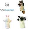 Lot 3 marionnettes à main gant animaux en peluche -LWS-418