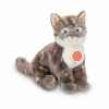Peluche chat assis tigré gris 24 cm hermann teddy -91828 8