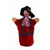 Marionnette à main mousquetaire rouge 28cm, tête en bois Kersa -61080