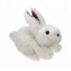 Marionnette animée peluche lapin blanc 30cm Les Petites Marie -MAR1LAPBLANC