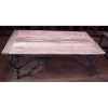 Table basse pied fer forge plateau style Chine -C2303NAT