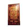 Armoire 2 portes et 2 tiroirs tibetain cadre sculpté style Chine -C0879