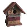 Maison pour oiseau polychrome en bois artisanat Indonésien -13740
