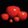 Pomme rouge brillant glacé Bull Stein - diam. 10,5 cm indoor