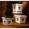 Vases-Modèle Tuscany Planter Box -large, surface marbre vieilli patine or-bs2168wwg