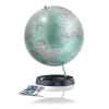 Globe desire - Globe décoratif - Cartographie politique en anglais \'mint metal\' - diam 30 cm - Base caoutchouc et axe aluminiu