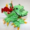 Marionnette à doigts dragon vert -PC002136 The Puppet Company