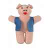 Marionnette à doigts cochon (veste bleue) -PC002187 The Puppet Company