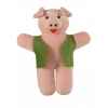 Marionnette à doigts cochon (veste verte) -PC002188 The Puppet Company