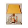 Mini Lampe Petite Barque Noire,Beige & Jaune Abat-jour Trapeze Jaune-83-1