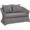 Canapé 2 places Zenith Résine Galet avec coussin tissus gris KOK 852/2H