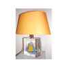 Petite lampe Ovale Thonier Jaune & Bleu Clair Abat-jour Ovale Jaune-97-2