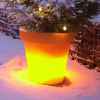 Pot fleur lampe 40 cm Orange