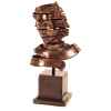 Sculpture Ribbon Head Bust, aluminium et fer -bs1728alu -iro