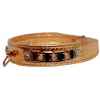 Collier terrier cuir veau glace or 30mm l. 48cm-bracelet strass Sellerie Canine Vendéenne 31577