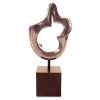 Sculpture-Modèle Moore Tabel Sculpture w. Box Pedestal, surface bronze nouveau et fer-bs1712nb/iro