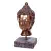 Sculpture-Modèle Buddha Head, surface grès combinés avec du fer-bs3139gry/iro