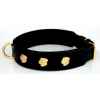 Collier cuir pl. fleur dble nubuck 35mm l.50-60cm-tetes + losanges Sellerie Canine Vendéenne 83828