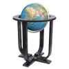Globe géographique Colombus lumineux - modèle Prestige  - sphère 40 cm - méridien métal aluminium-CO2140501