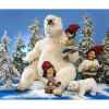 Automate - grand ours polaire assis Automate Décoration Noël 333
