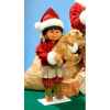 Automate - fillette en cosutme de noël avec chien Automate Décoration Noël 590