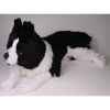 Peluche allongée border collie 90 cm Piutre -1216