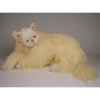 Peluche allongée chat angora beige 45 cm Piutre -2335