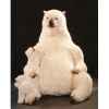 Peluche assise ours polaire avec son petit 180 cm Piutre -2101