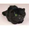 Peluche allongée chaton noir 12 cm Piutre -2451