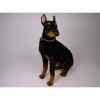 Peluche assise Doberman 75 cm Piutre -270