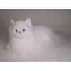 Peluche allongée chat angora blanc 45 cm Piutre -2333