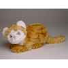 Peluche accroupie chat roux et blanc 23 cm Piutre -2341