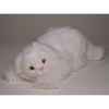 Peluche allongée chat persan blanc 35 cm Piutre -315