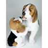 Peluche assise beagle avec chiot 50+30 cm Piutre -2241